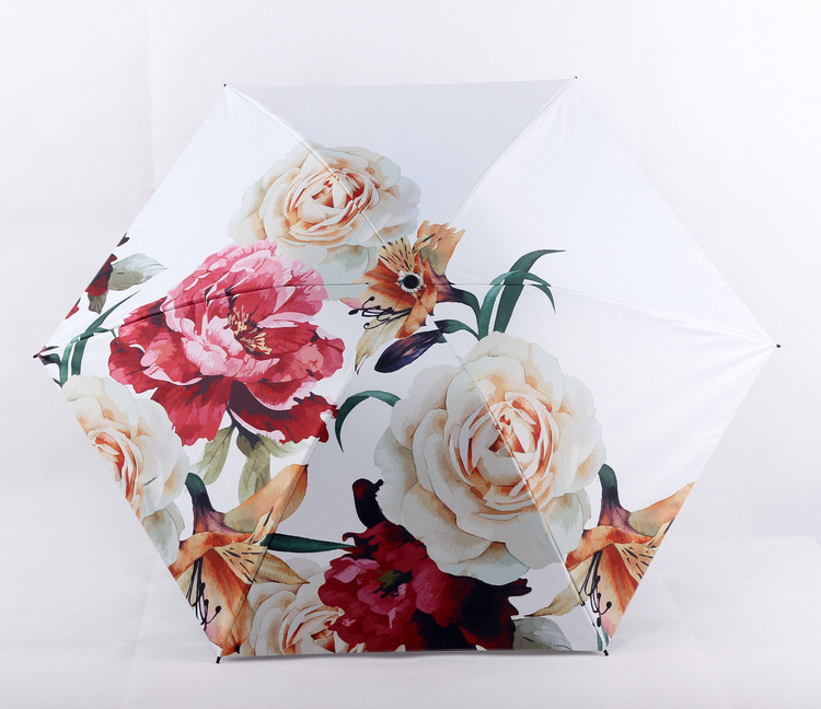 Rich Peony Easy to Open and Receive 50 Gram Umbrella Black Glue Full Shading Sunscreen Sun Umbrella Sun Umbrella
