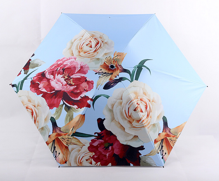 Rich Peony Easy to Open and Receive 50 Gram Umbrella Black Glue Full Shading Sunscreen Sun Umbrella Sun Umbrella