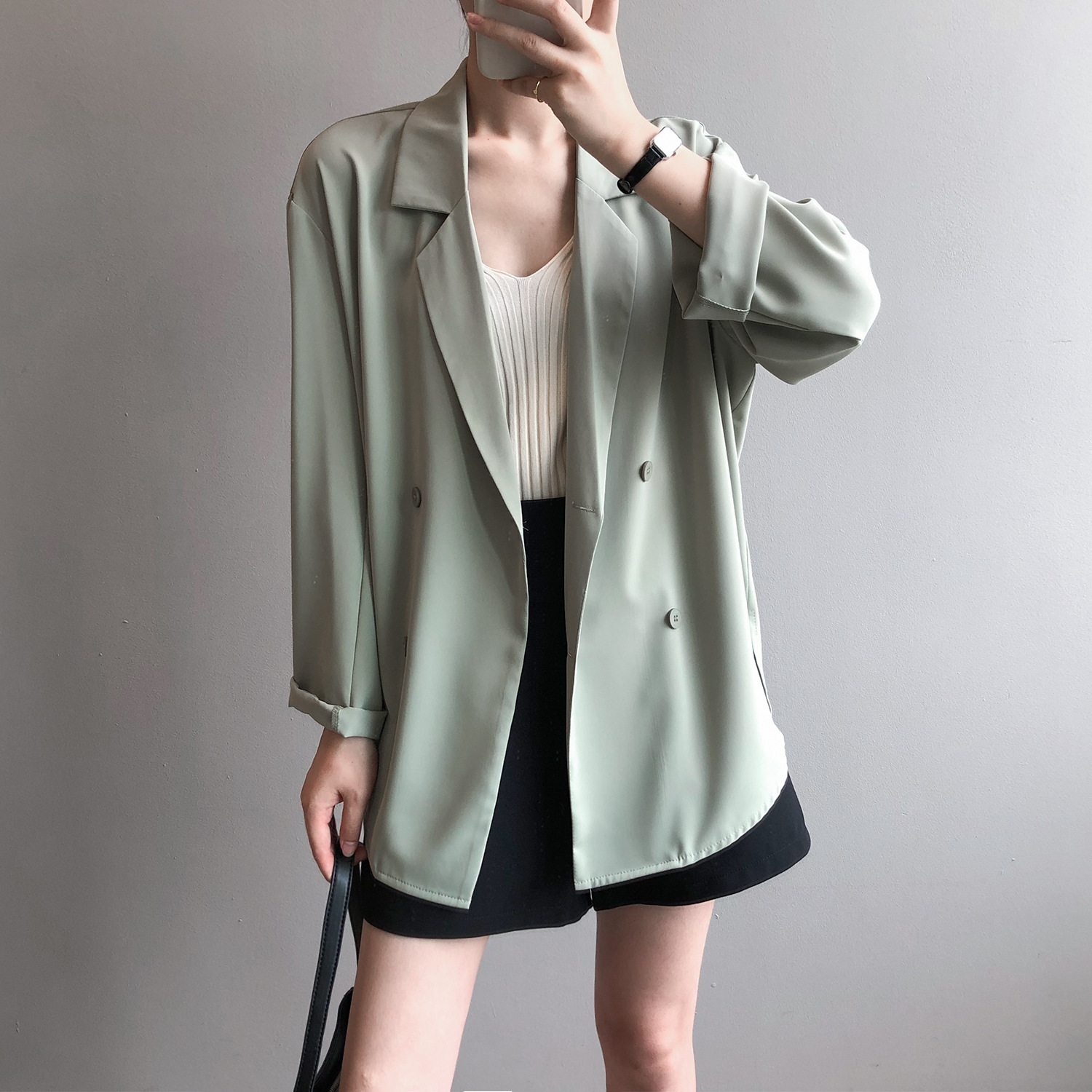 Summer 2020 new Korean web celebrity thin small suit jacket women's design sense of sunscreen loose suit 3355