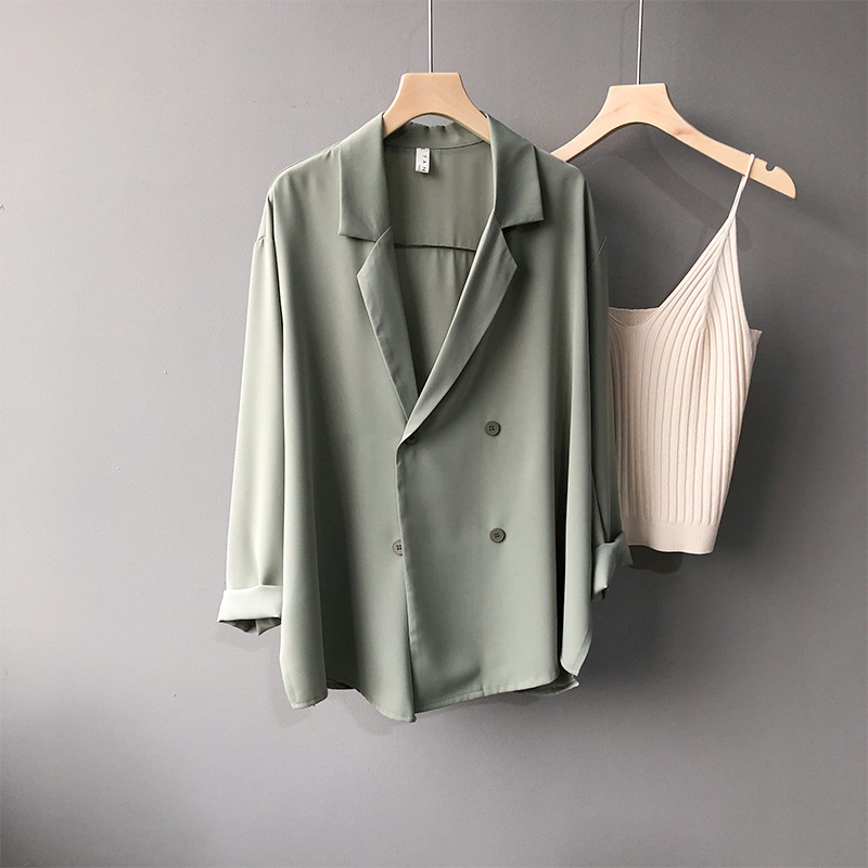 Summer 2020 new Korean web celebrity thin small suit jacket women's design sense of sunscreen loose suit 3355