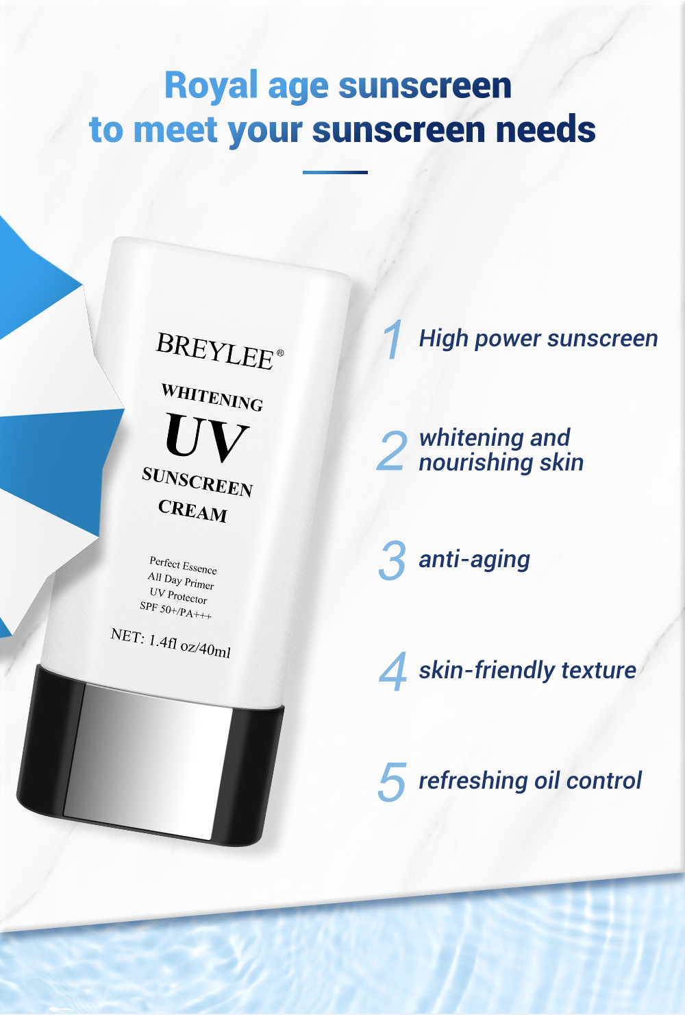 Breylee Whhiteningg UV Sunscreen Cream 40ml -- BL-47