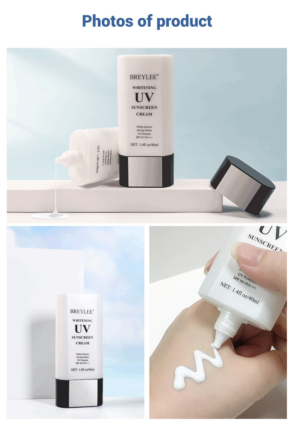 Breylee Whhiteningg UV Sunscreen Cream 40ml -- BL-47