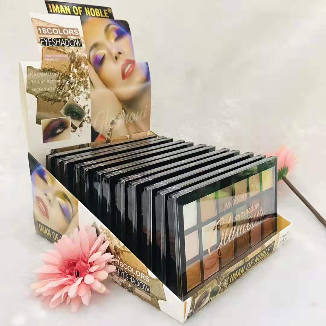 IMAN OF NOBLE brand new 18 color eye shadow natural lasting makeup manufacturers direct sales