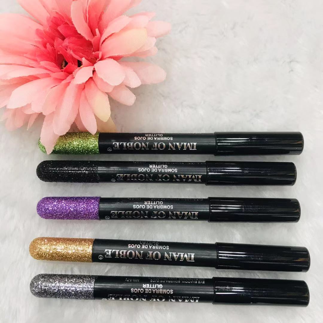 IMAN OF NOBLE's 18-color sequined eye shadow pencil shows the box lasts long without removing makeup IMAN OF NOBLE's 18-color sequined eye shadow pencil shows the box lasts long without removing makeup