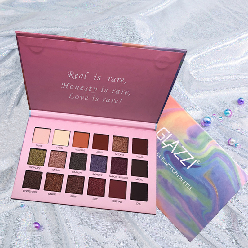 hot style INS GLAZZI rainbow 18 color eye shadow pearlite bright color makeup wholesale hot style INS GLAZZI rainbow 18 color eye shadow pearlite bright color makeup wholesale