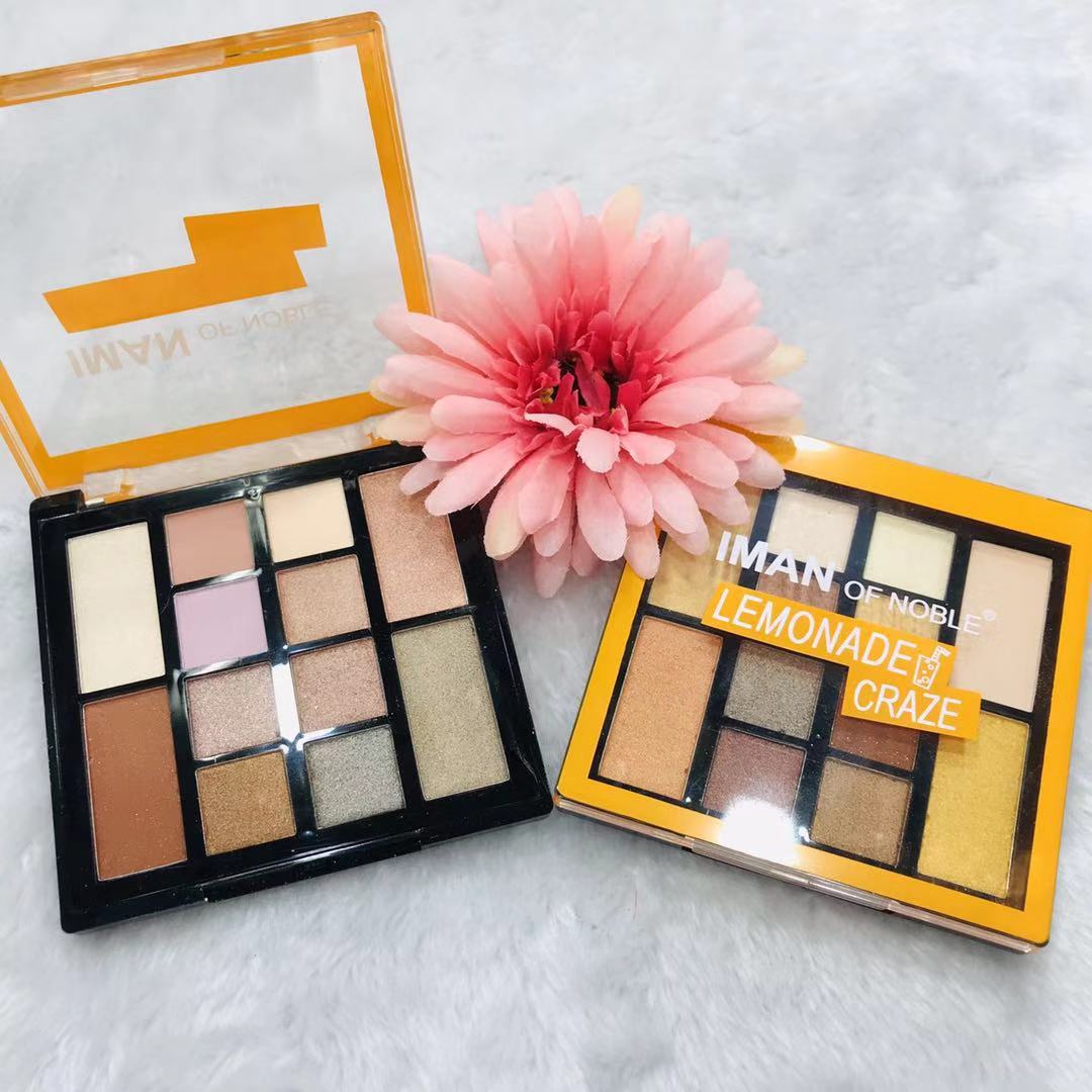 2019 IMAN OF NONLE new big 12 color series highlights and matte eye shadow manufacturers direct sale