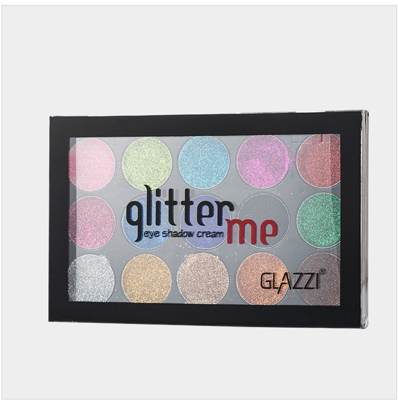 GLAZZI 15 color Glitter eyeshadow plate big shinny glitter highlight eye shadow stage party show glitter eyeshadow GLAZZI 15 color Glitter eyeshadow plate big shinny glitter highlight eye shadow stage party show glitter eyeshadow