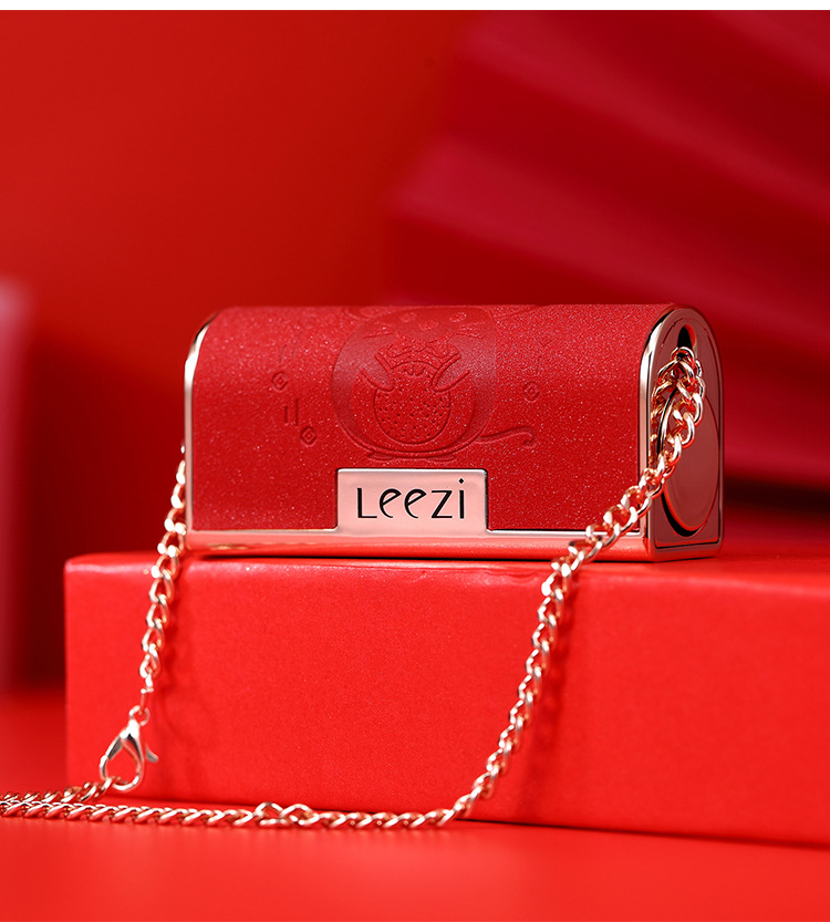 Leezi/Liz 5312 small leather bag lipstick three side three color black rose lipstick moisture easy to color Leezi/Liz 5312 small leather bag lipstick three side three color black rose lipstick moisture easy to color