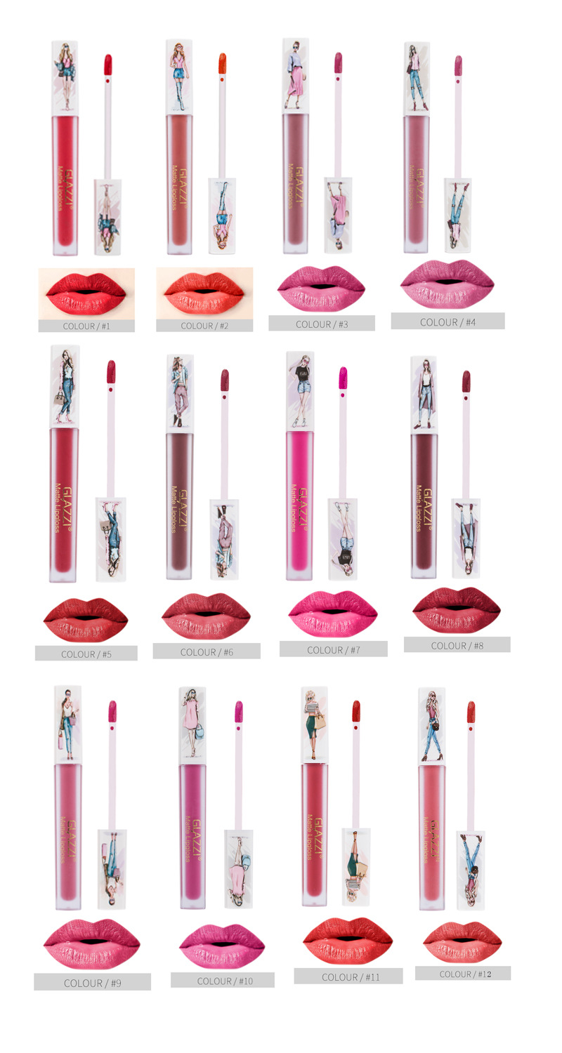 GLAZZI lip gloss not touch a cup of liquid lipstick lip gloss cross-border manufacturers for direct selling GLAZZI lip gloss not touch a cup of liquid lipstick lip gloss cross-border manufacturers for direct selling