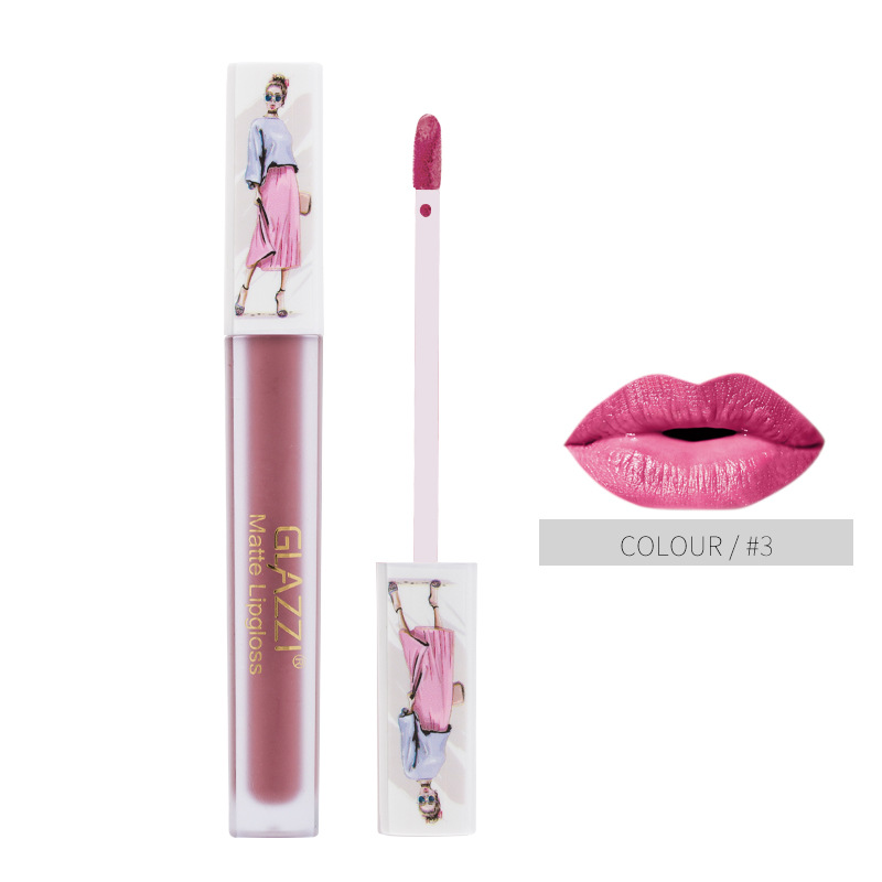 GLAZZI lip gloss not touch a cup of liquid lipstick lip gloss cross-border manufacturers for direct selling GLAZZI lip gloss not touch a cup of liquid lipstick lip gloss cross-border manufacturers for direct selling