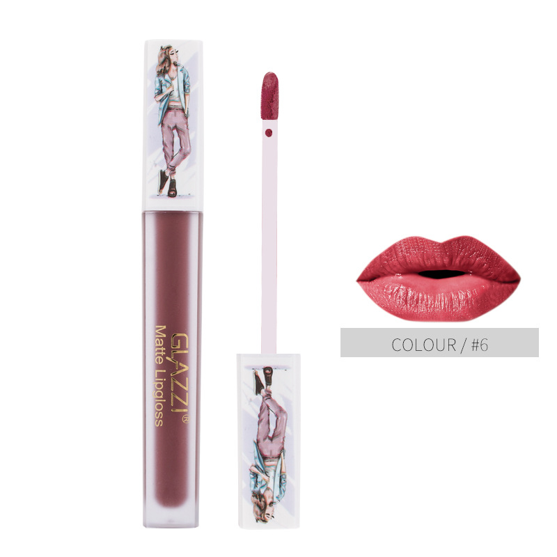 GLAZZI lip gloss not touch a cup of liquid lipstick lip gloss cross-border manufacturers for direct selling GLAZZI lip gloss not touch a cup of liquid lipstick lip gloss cross-border manufacturers for direct selling