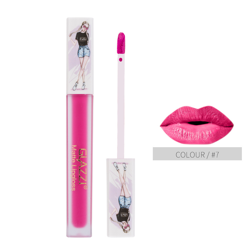 GLAZZI lip gloss not touch a cup of liquid lipstick lip gloss cross-border manufacturers for direct selling GLAZZI lip gloss not touch a cup of liquid lipstick lip gloss cross-border manufacturers for direct selling