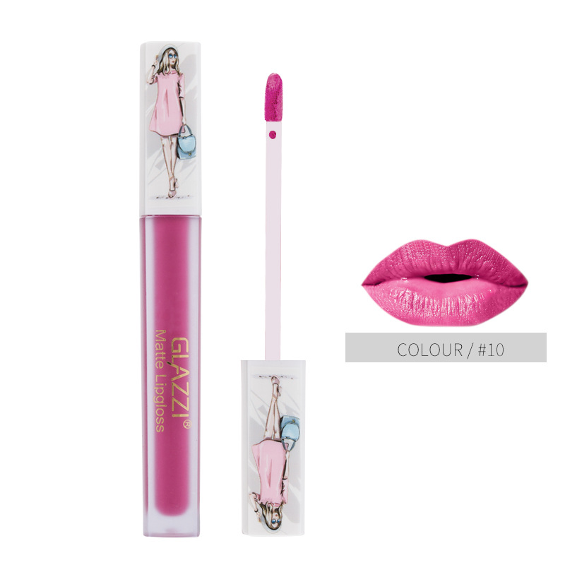 GLAZZI lip gloss not touch a cup of liquid lipstick lip gloss cross-border manufacturers for direct selling GLAZZI lip gloss not touch a cup of liquid lipstick lip gloss cross-border manufacturers for direct selling