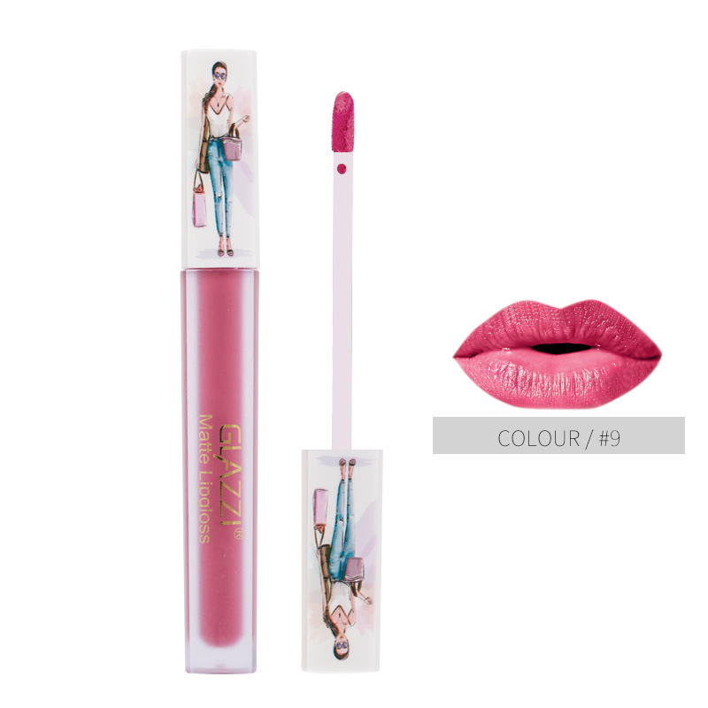 GLAZZI lip gloss not touch a cup of liquid lipstick lip gloss cross-border manufacturers for direct selling GLAZZI lip gloss not touch a cup of liquid lipstick lip gloss cross-border manufacturers for direct selling