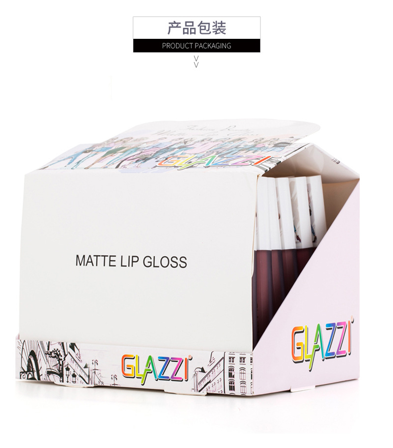 GLAZZI lip gloss not touch a cup of liquid lipstick lip gloss cross-border manufacturers for direct selling GLAZZI lip gloss not touch a cup of liquid lipstick lip gloss cross-border manufacturers for direct selling
