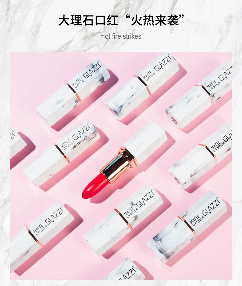 GLAZZI lipstick Chinese red retro red coral orange grapefruit red bean paste GLAZZI lipstick Chinese red retro red coral orange grapefruit red bean paste