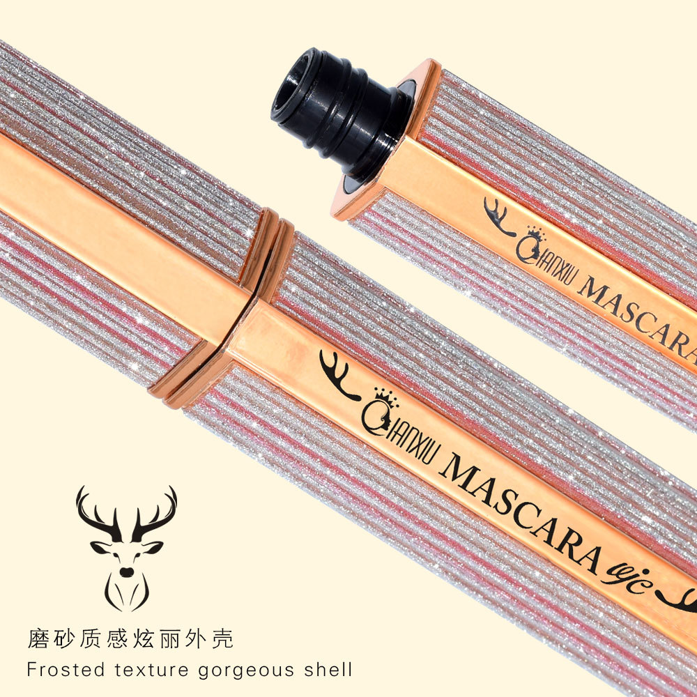 QianXiu frosted shell slim long mascara thick curl water-resistant anti-sweat non-dizzy color makeup