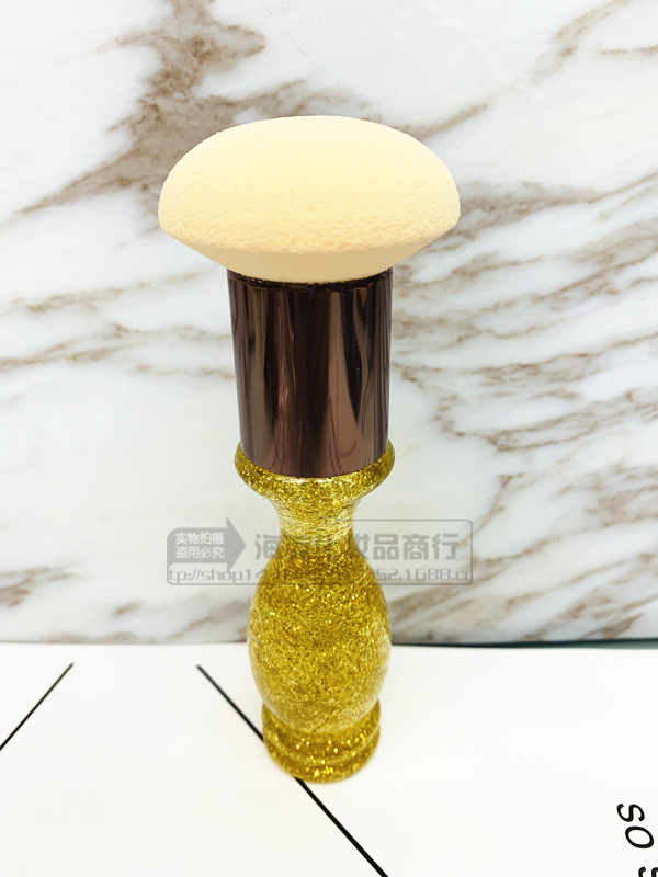 New single three-color makeup powder puff makeup brush hot - selling gourd powder puff blush brush makeup cotton brush