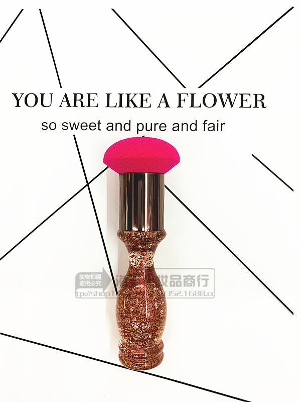New single three-color makeup powder puff makeup brush hot - selling gourd powder puff blush brush makeup cotton brush