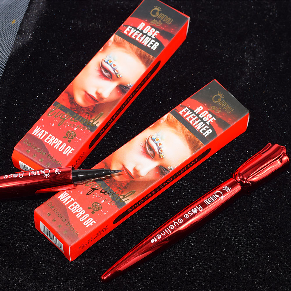 QianXin/qian xiu Q173 red rose eyeliner cool black quick - dry waterproof not easy to dye liquid eyeliner makeup QianXin/qian xiu Q173 red rose eyeliner cool black quick - dry waterproof not easy to dye liquid eyeliner makeup