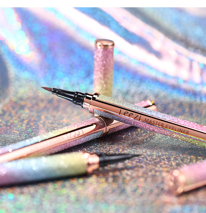 Leezi/Liz bright star charm black makeup eyeliner waterproof not easy to halo makeup smooth liquid eyeliner