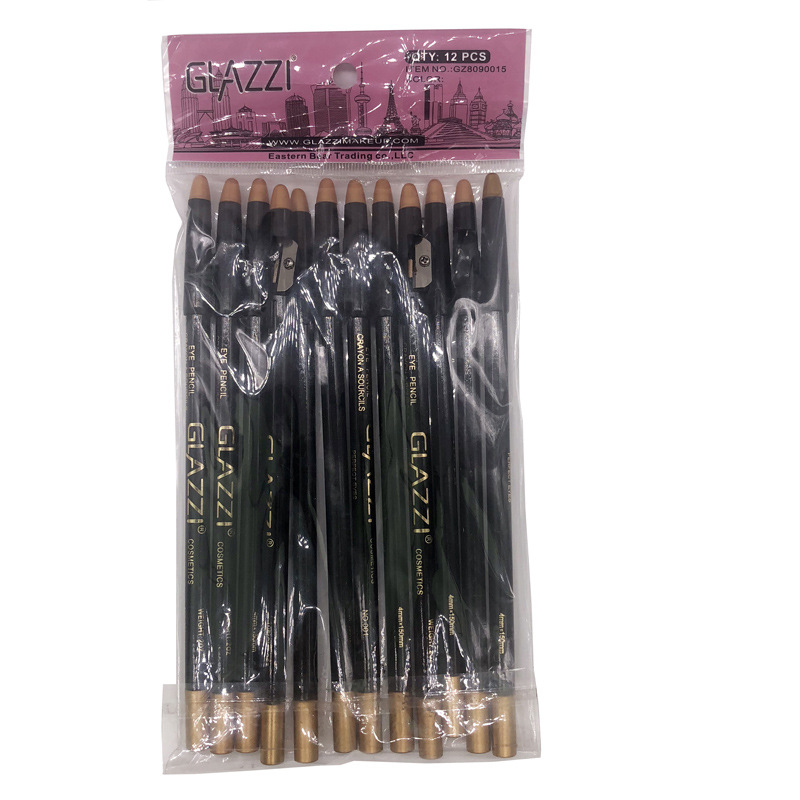 GLAZZI black eyeliner eyebrow pencil waterproof, sweat-proof, non-distracting, non-decolorizing GLAZZI black eyeliner eyebrow pencil waterproof, sweat-proof, non-distracting, non-decolorizing