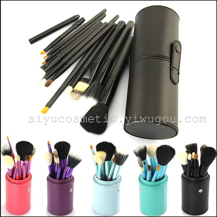 Makeup brush professional makeup brushes set of 12 plastic tube spot wholesale factory direct Makeup brush professional makeup brushes set of 12 plastic tube spot wholesale factory direct