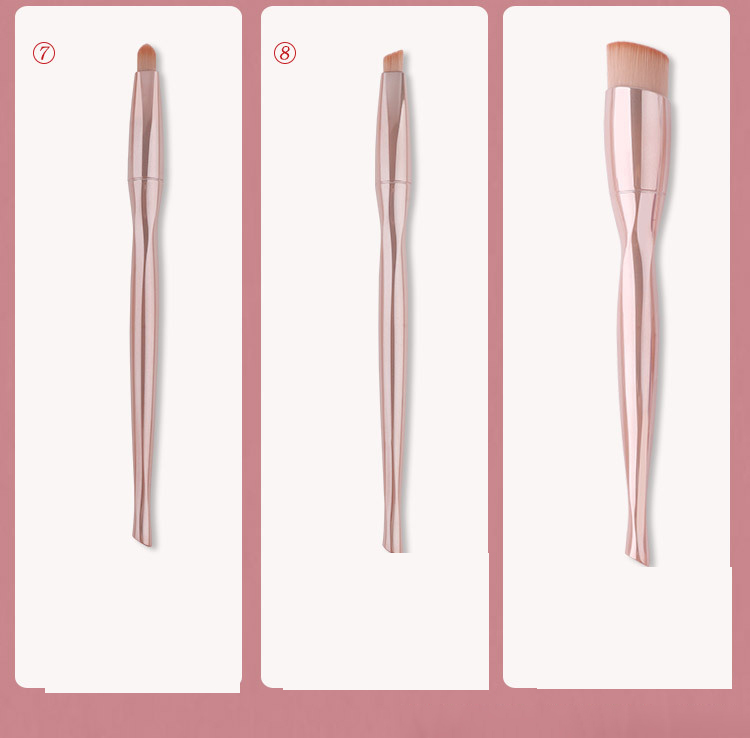 professional pink and silver makeup brushes synthetic makeup brush acrylic with custom logo makeup brushes