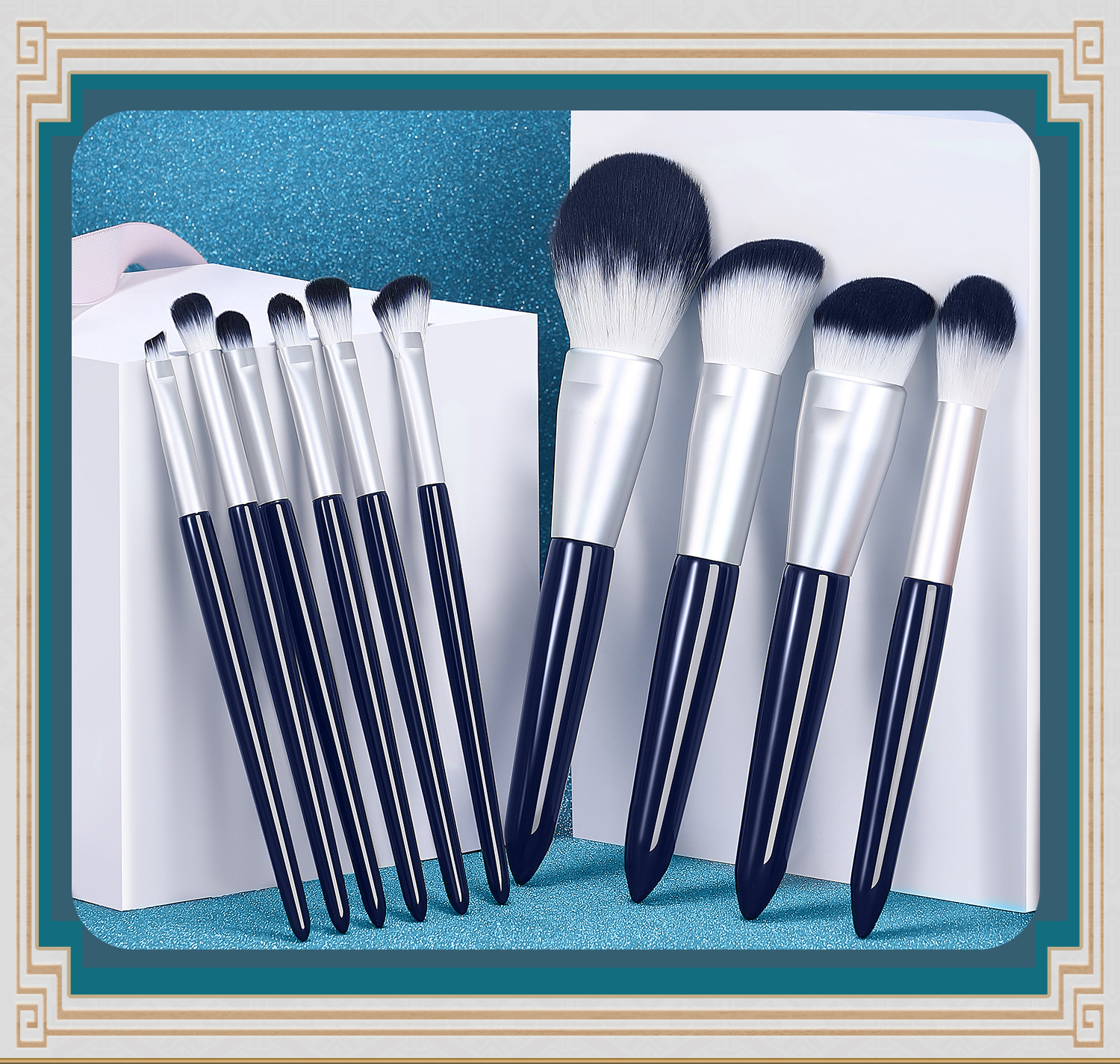 10 PCs Makeup Brush Set Full Set of Beauty Tools Powder Foundation Brush Eye Shadow Brush Wooden Handle Makeup 10 PCs Makeup Brush Set Full Set of Beauty Tools Powder Foundation Brush Eye Shadow Brush Wooden Handle Makeup