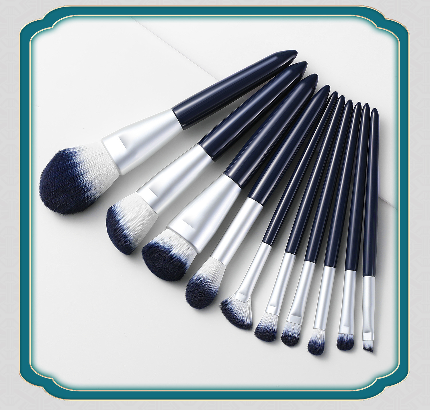 10 PCs Makeup Brush Set Full Set of Beauty Tools Powder Foundation Brush Eye Shadow Brush Wooden Handle Makeup 10 PCs Makeup Brush Set Full Set of Beauty Tools Powder Foundation Brush Eye Shadow Brush Wooden Handle Makeup