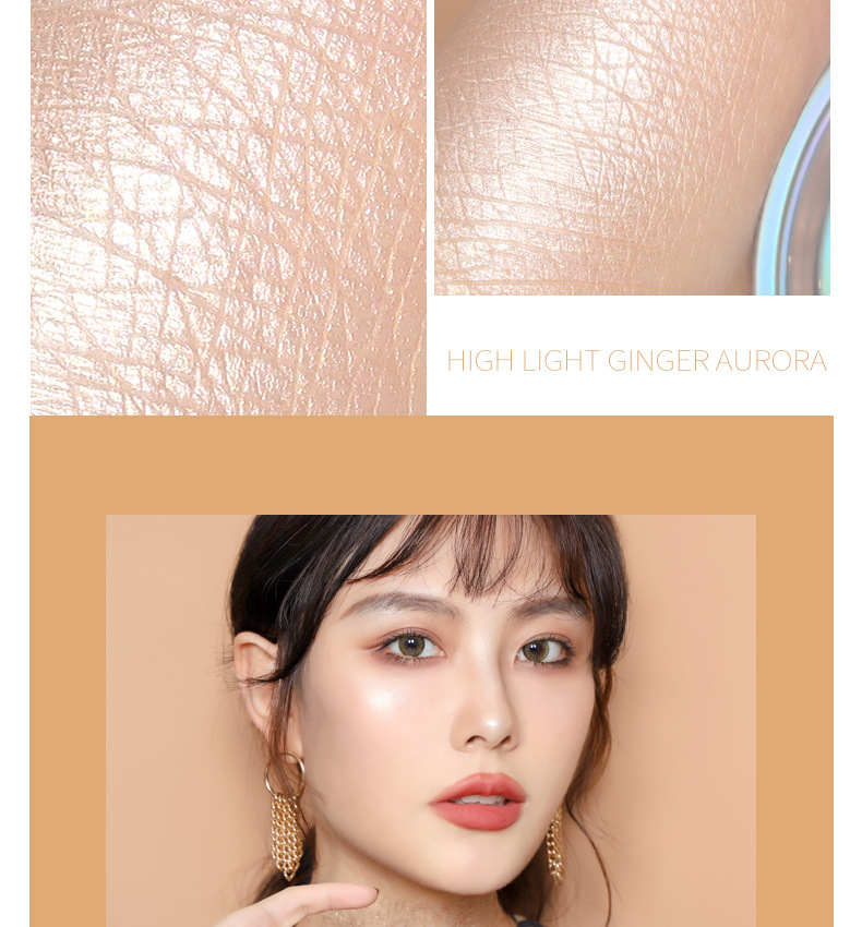 Painter Lion Highlight Powder Glitter Brightening Face Stereo Nose Shadow Ginger Color Highlight Contour Compact