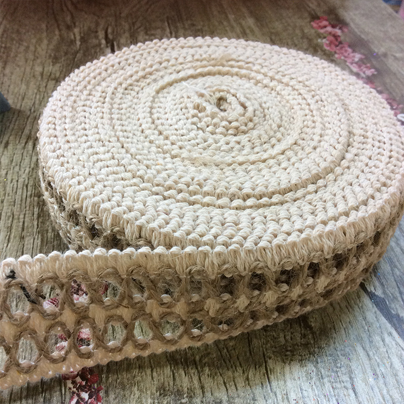 Garment accessories Ribbon hemp knitting belt DIY craft decoration cotton linen rope ribbon ribbon ribbon Garment accessories Ribbon hemp knitting belt DIY craft decoration cotton linen rope ribbon ribbon ribbon