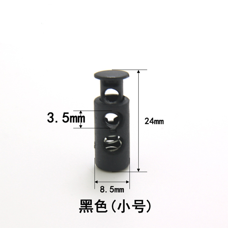 Plastic Spring Fastener Elastic White Adjustable Buckle Garment Handbag Buckle Nylon Black Double Holes Pig Nose Button Plastic Spring Fastener Elastic White Adjustable Buckle Garment Handbag Buckle Nylon Black Double Holes Pig Nose Button