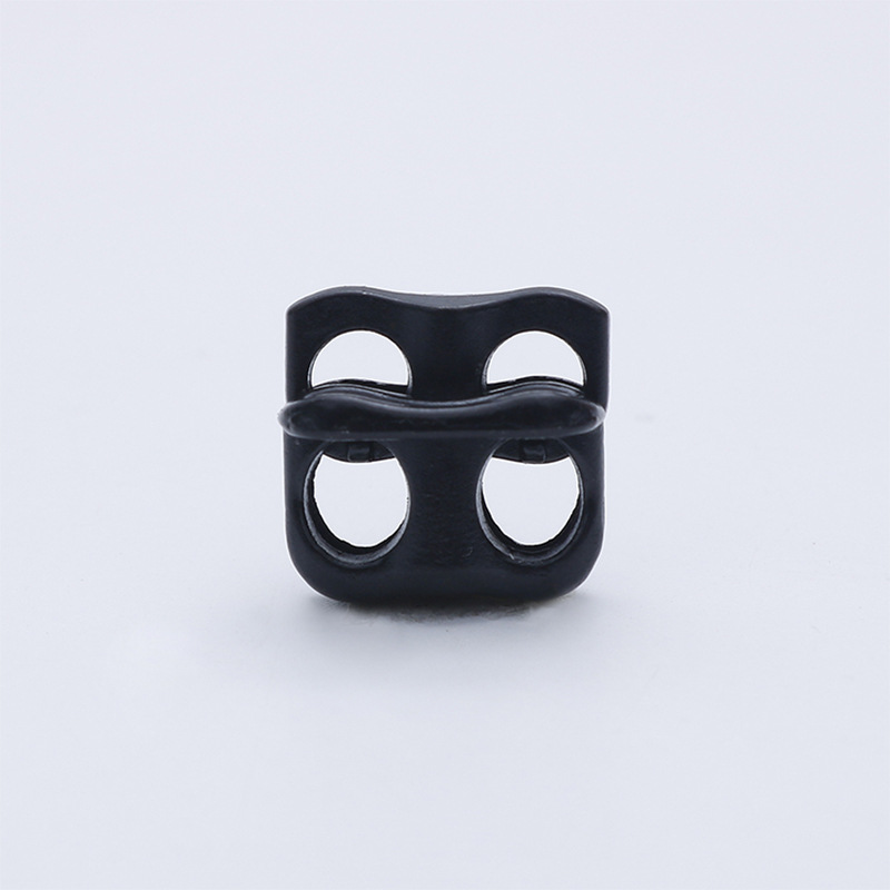 Plastic Spring Fastener Elastic White Adjustable Buckle Garment Handbag Buckle Nylon Black Double Holes Pig Nose Button Plastic Spring Fastener Elastic White Adjustable Buckle Garment Handbag Buckle Nylon Black Double Holes Pig Nose Button