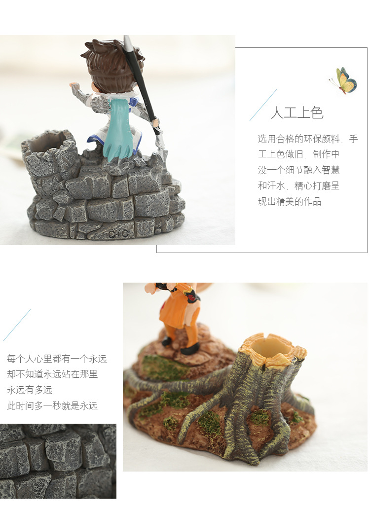 King Glory Hand-Made Creative Gift Christmas Home Decoration Pencil Vase Decoration Resin Crafts One Piece Dropshipping