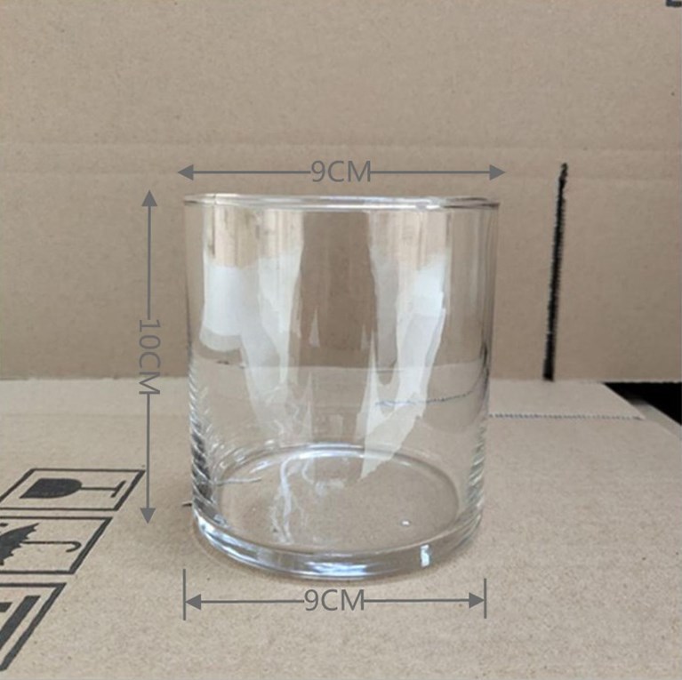 Burst Glass Pencil Pants Vase Succulent Bottle Hydroponic Straight Diameter 9cm High 10cm Glass Candlestick