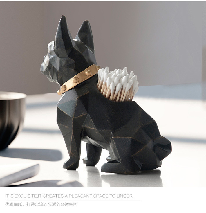 Nordic Resin Crafts Puppy Storage Pencil Vase Decoration Home Living Room Study Bedroom Multifunctional Decorations