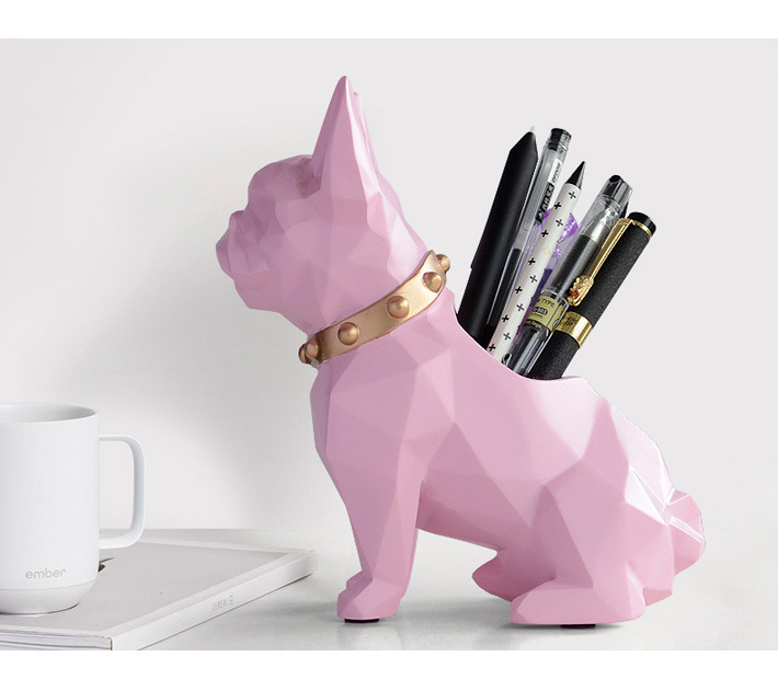 Nordic Resin Crafts Puppy Storage Pencil Vase Decoration Home Living Room Study Bedroom Multifunctional Decorations