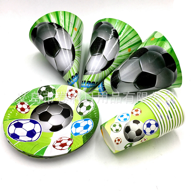 White Football Paper Towel Football Paper Plate Football Party Suit Football Triangle Flag Football Paper Cup