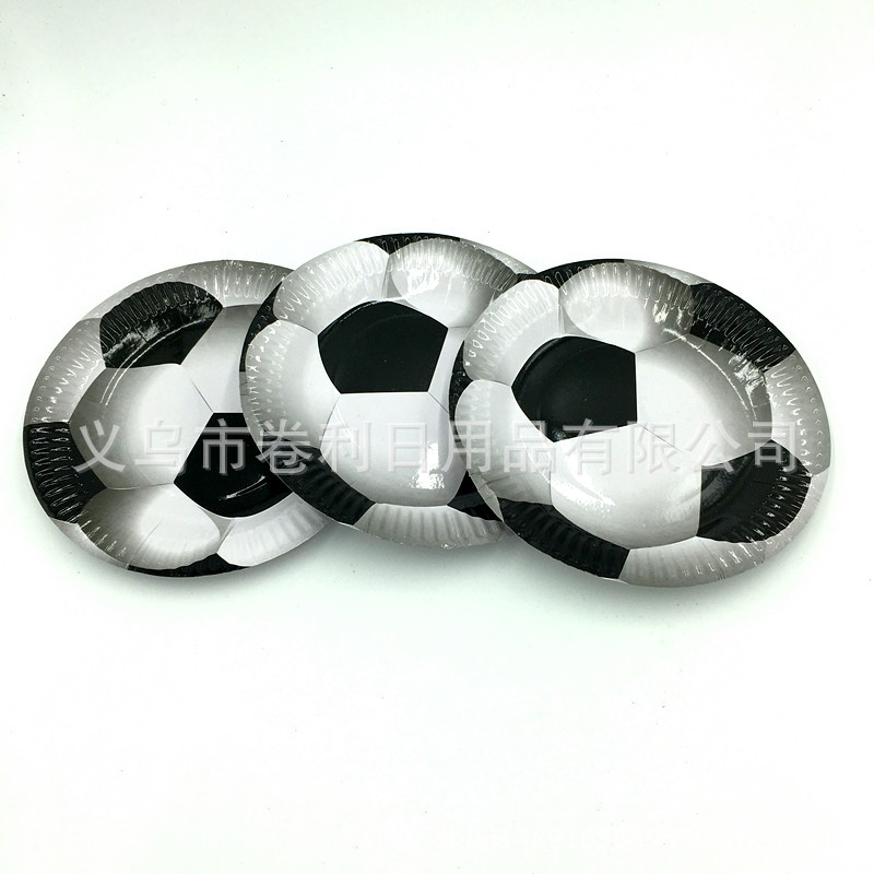 White Football Paper Towel Football Paper Plate Football Party Suit Football Triangle Flag Football Paper Cup