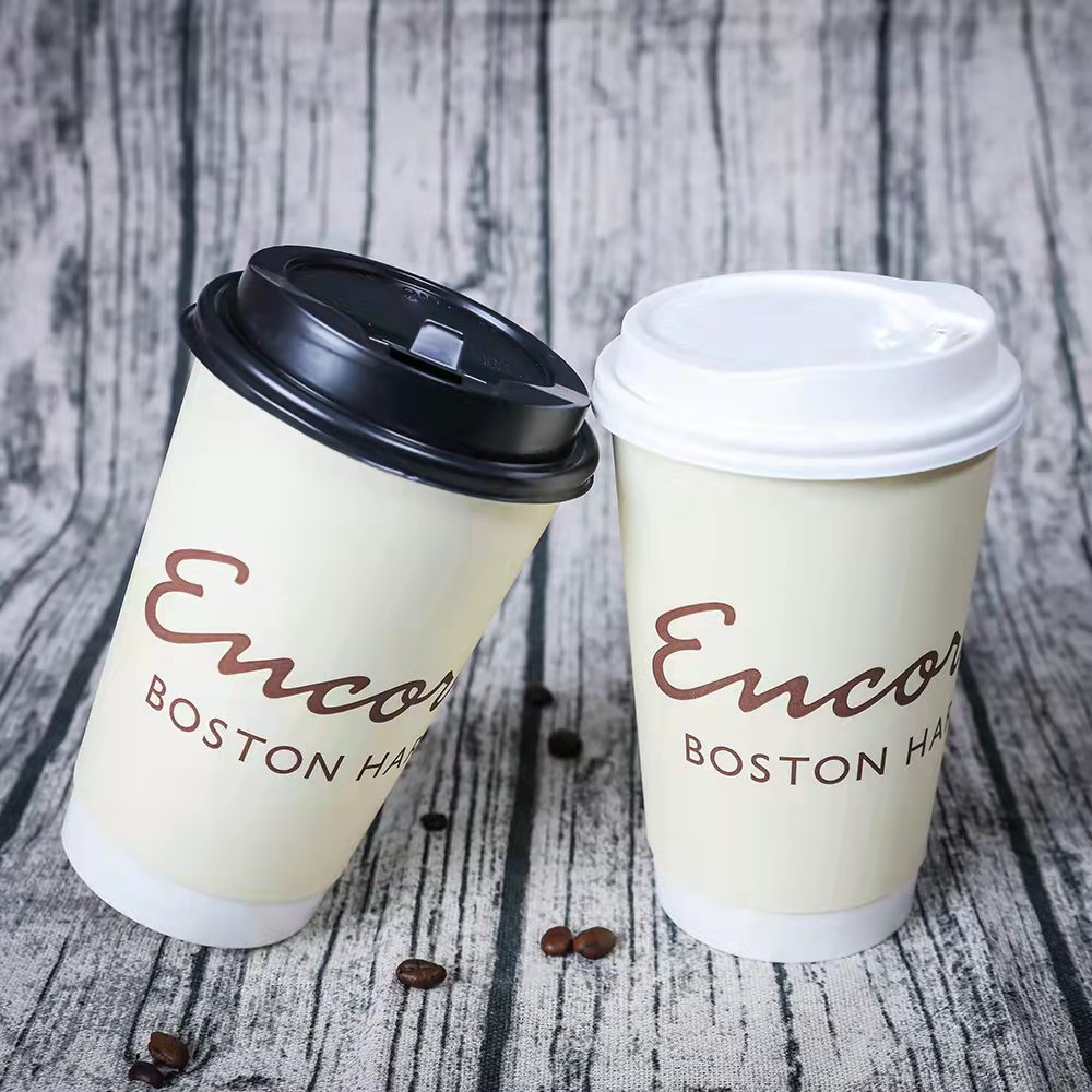 Factory Wholesale Disposable Milk Tea and Coffee Paper Cup Customized Cool Drinks Cup Take-out Catering Paper  Paper Cup