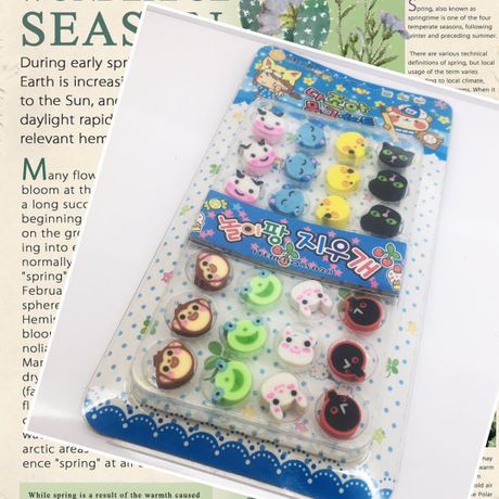 Cartoon cute creative animal eraser student game prize xinhong stationery factory direct sales