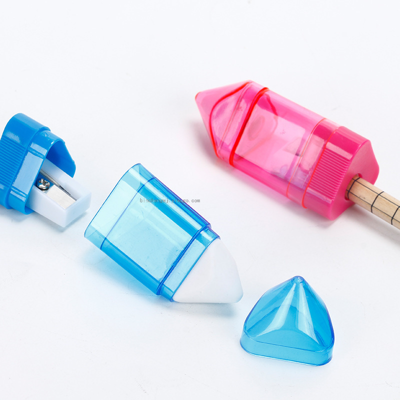 Pencil Pencil Sharpener Eraser 2-in-1 Student Pencil Sharpener Office Pencil Sharpener Stationery Wholesale