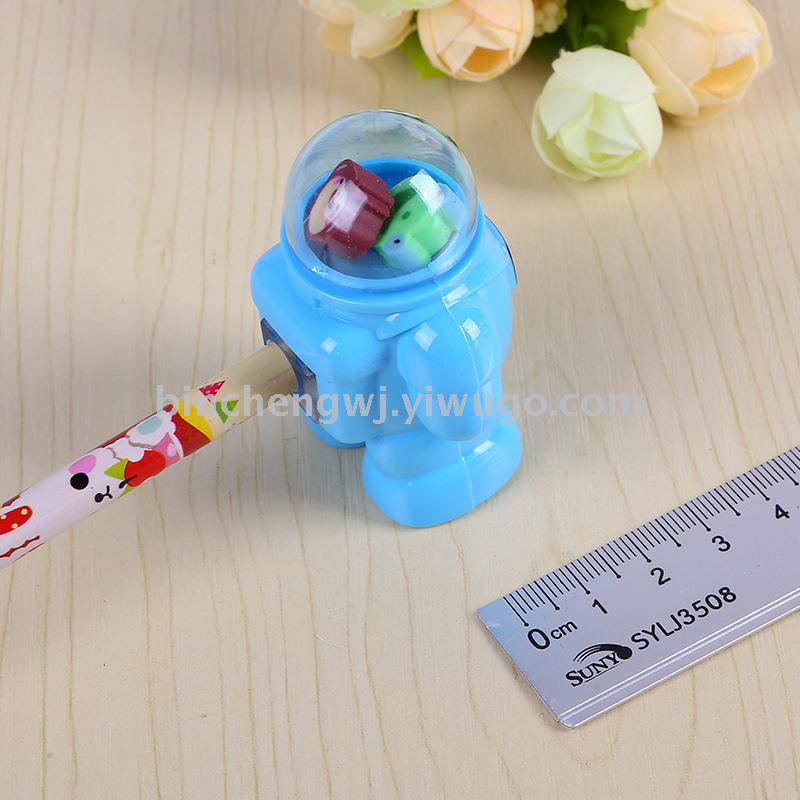Astronaut pencil eraser cartoon pencil sharpener single-hole pencil sharpener student stationery
