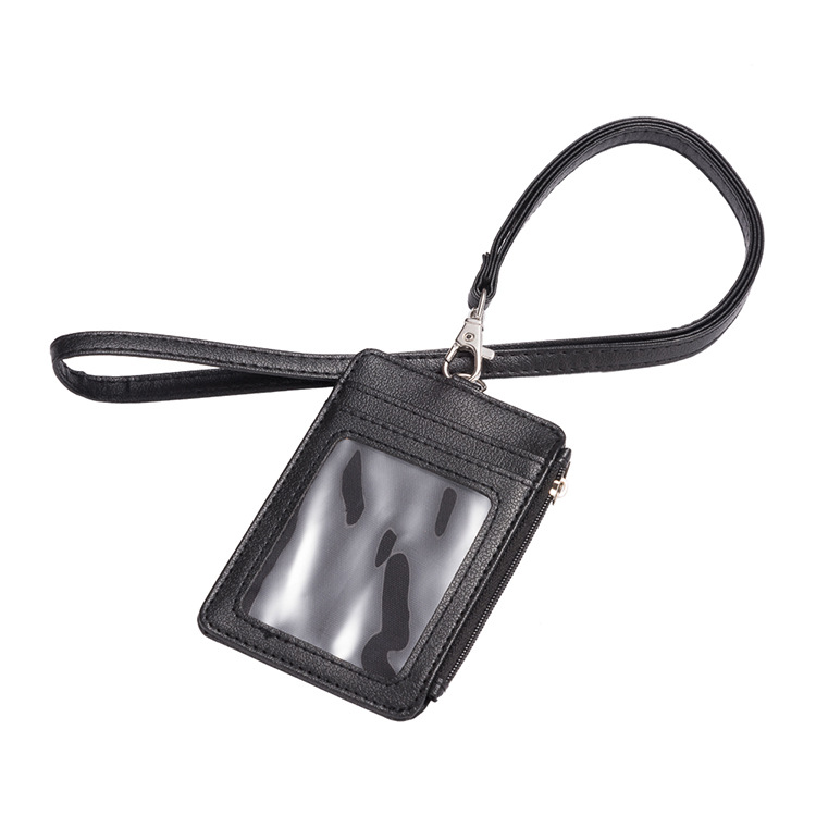 Wholesale Pu Work Permit Tag Lanyard Bus Card Holder Multiple Card Slots Student Chest Card Transparent Card Holder Wholesale Pu Work Permit Tag Lanyard Bus Card Holder Multiple Card Slots Student Chest Card Transparent Card Holder