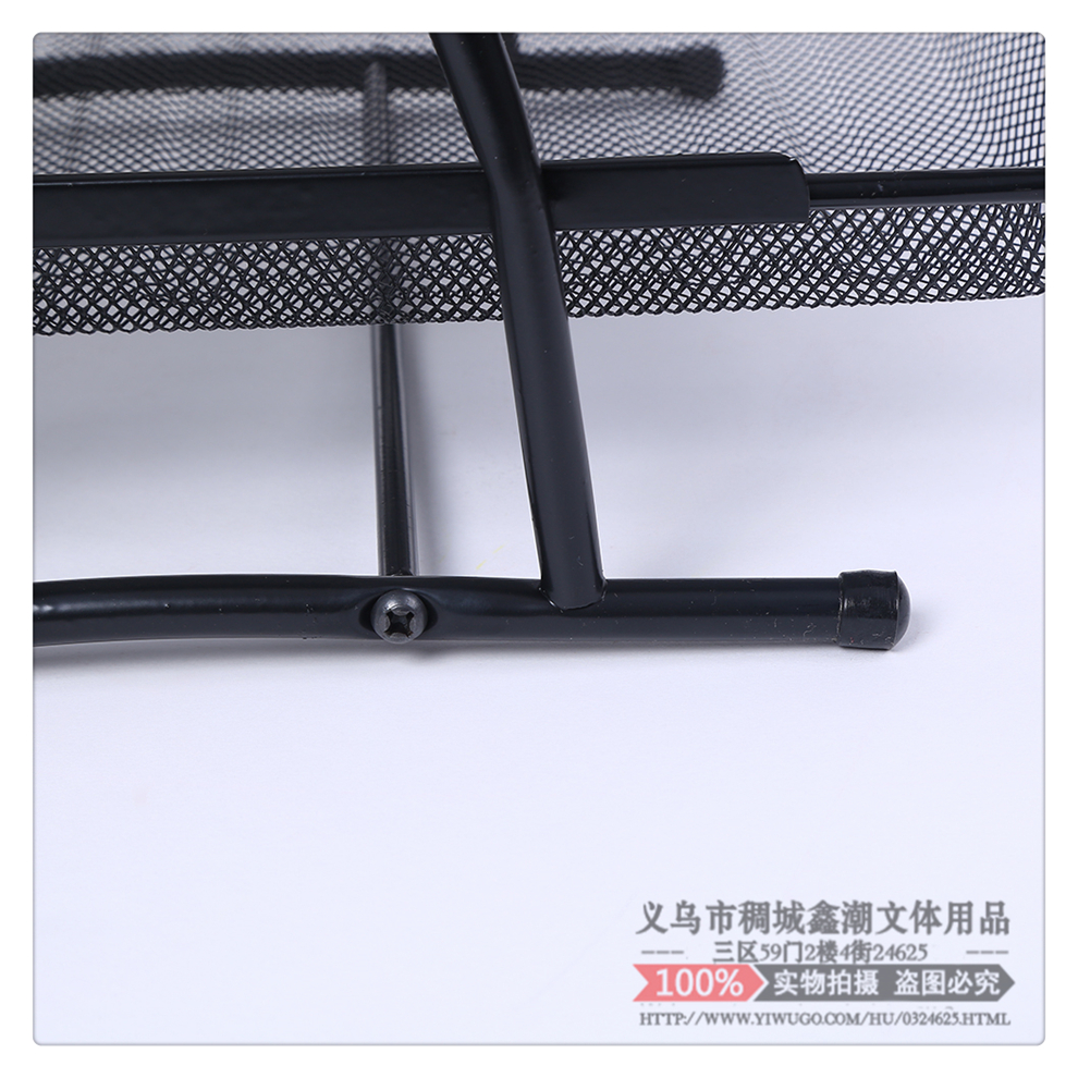 IRON File Rack Folder Storage Rack Metal Office Desktop Storage Rack Three-Layer Shelf File Organizing Rack