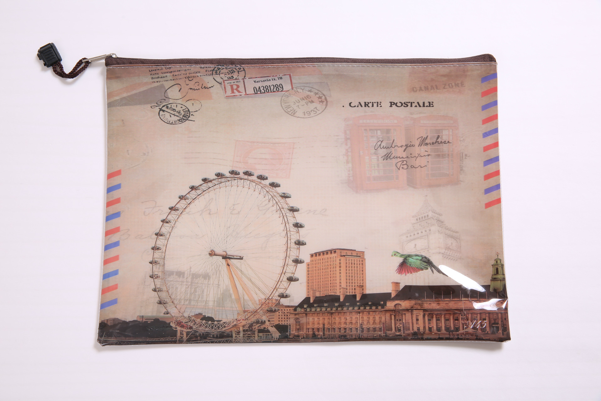 Wholesale plastic PVC cartoon paper bag fashion folder information bag