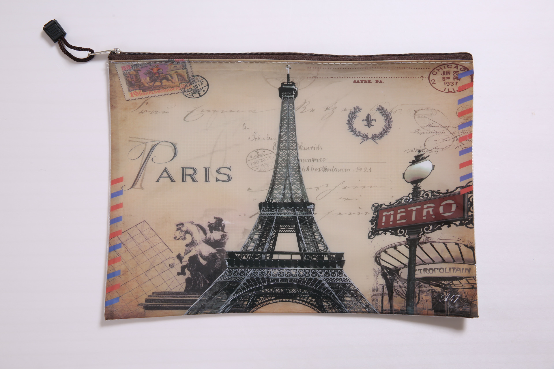 Wholesale plastic PVC cartoon paper bag fashion folder information bag