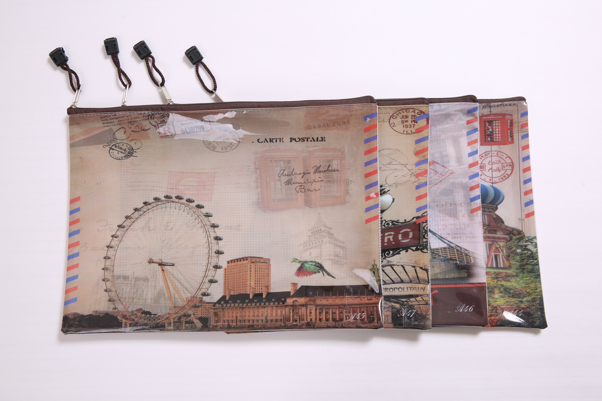 Wholesale plastic PVC cartoon paper bag fashion folder information bag