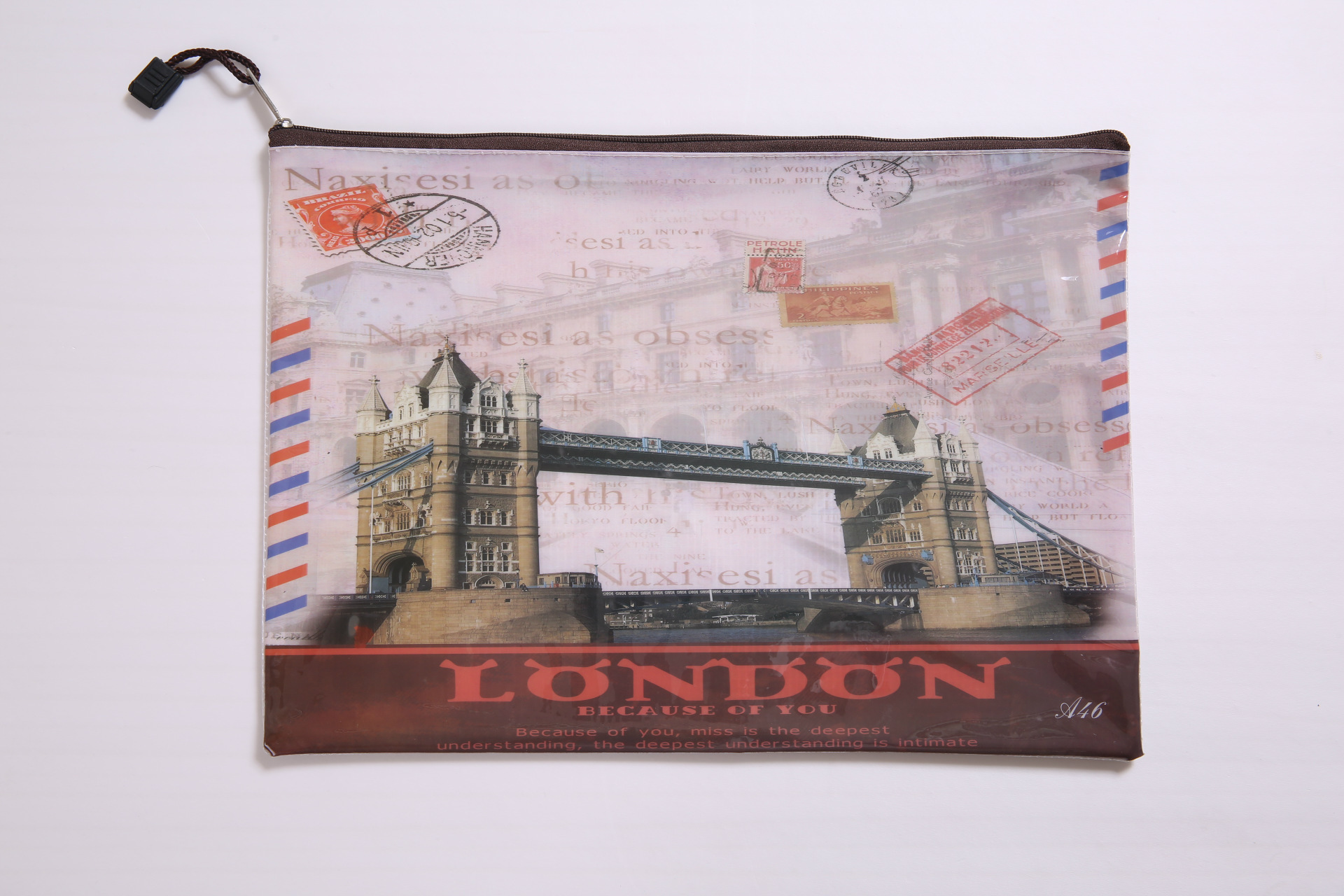 Wholesale plastic PVC cartoon paper bag fashion folder information bag